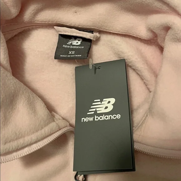 New Balance Women's Soft Pink Fleece Jacket - Picture 2 of 3